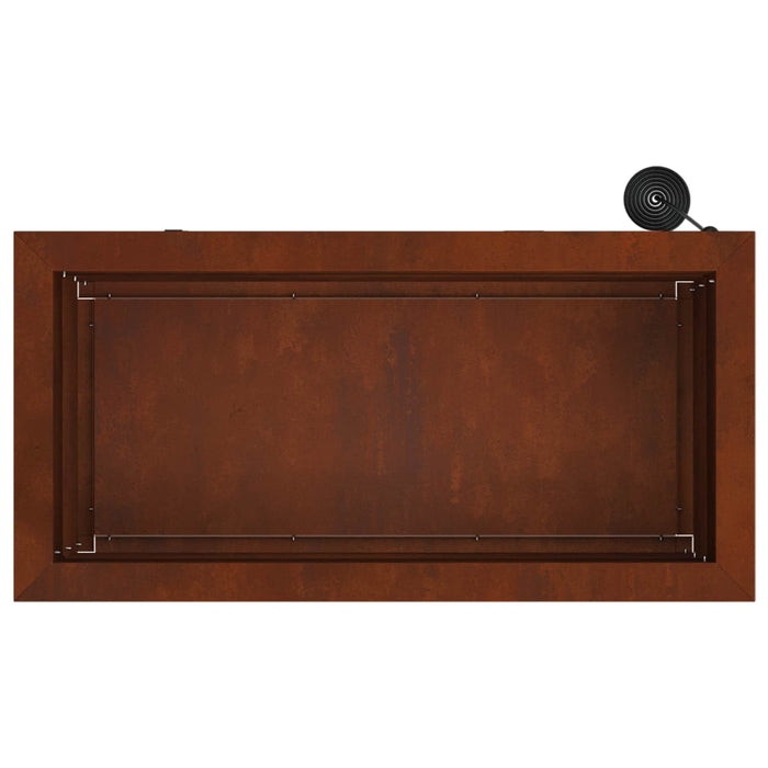 Jardinieră de grădină cu LED 2 buc. Ruginit 30 x 60 x 30 cm WALTI