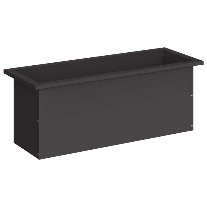 Jardinieră de grădină cu LED Negru 30 x 80 x 30 cm Oțel WALTI