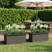 Jardinieră de grădină cu LED 2 buc. Negru 30 x 80 x 30 cm Oțel - WALTI WALTI