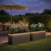 Jardinieră de grădină cu LED 2 buc. Negru 30 x 80 x 30 cm Oțel - WALTI WALTI