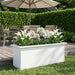 Jardinieră de grădină cu LED Alb 30 x 80 x 30 cm Oțel - WALTI WALTI