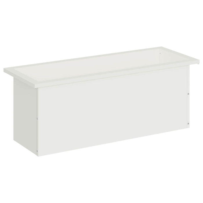 Jardinieră de grădină cu LED Alb 30 x 80 x 30 cm Oțel WALTI