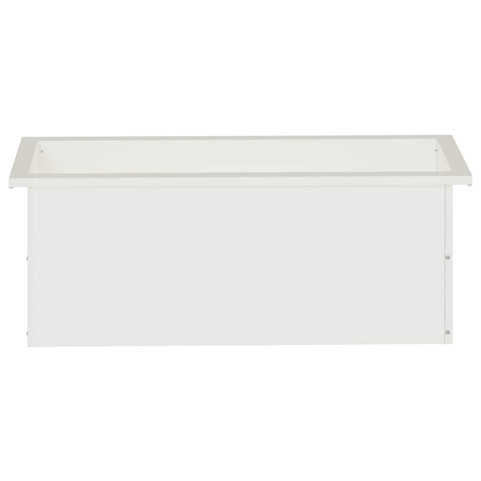 Jardinieră de grădină cu LED Alb 30 x 80 x 30 cm Oțel WALTI