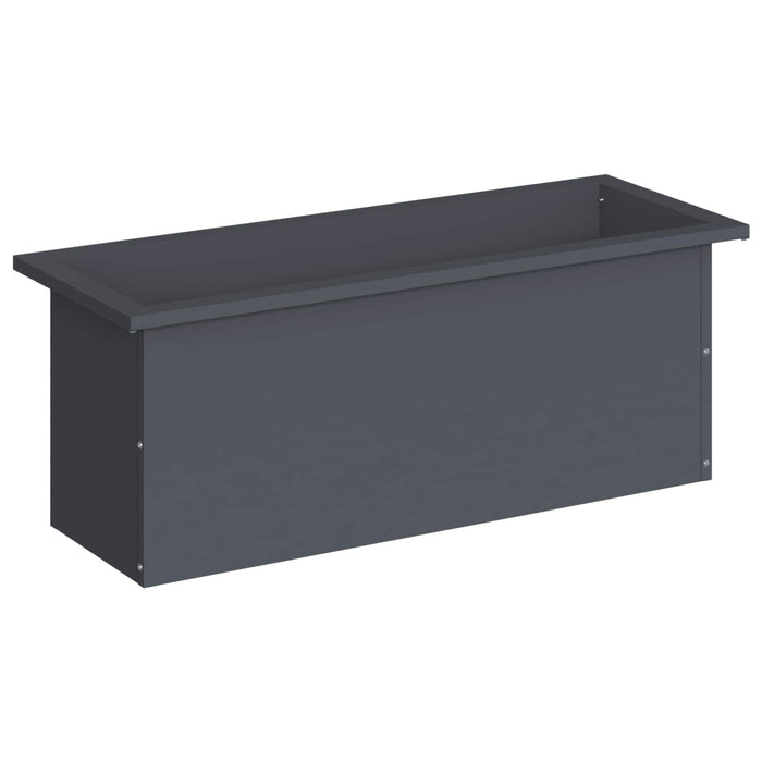 Jardinieră de grădină cu LED Antracit 30 x 80 x 30 cm Oțel WALTI