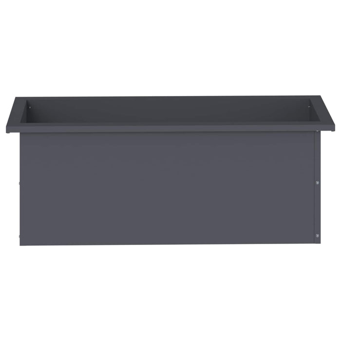 Jardinieră de grădină cu LED Antracit 30 x 80 x 30 cm Oțel WALTI