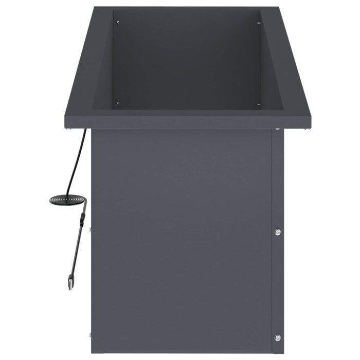 Jardinieră de grădină cu LED Antracit 30 x 80 x 30 cm Oțel WALTI