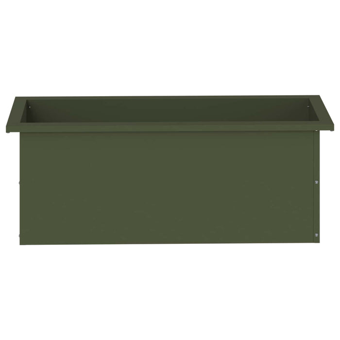 Jardinieră de grădină cu LED Verde măsliniu 30 x 80 x 30 cm WALTI