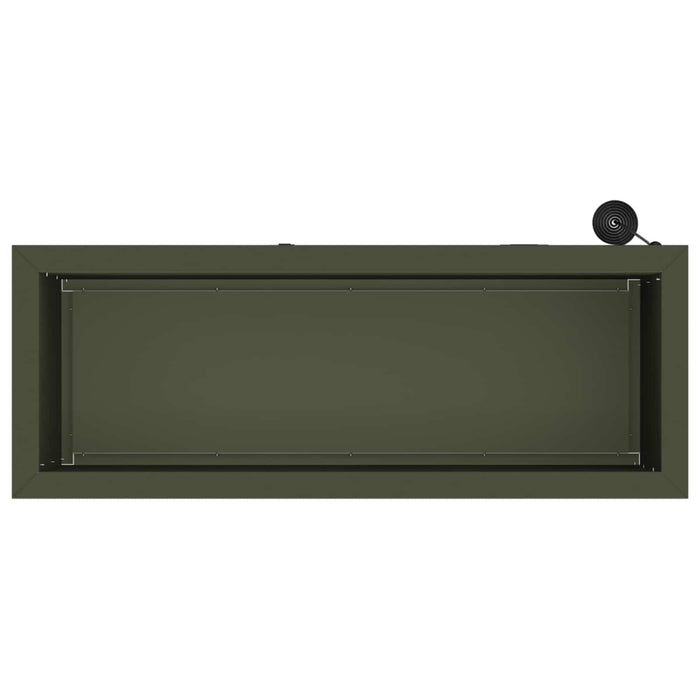 Jardinieră de grădină cu LED Verde măsliniu 30 x 80 x 30 cm WALTI
