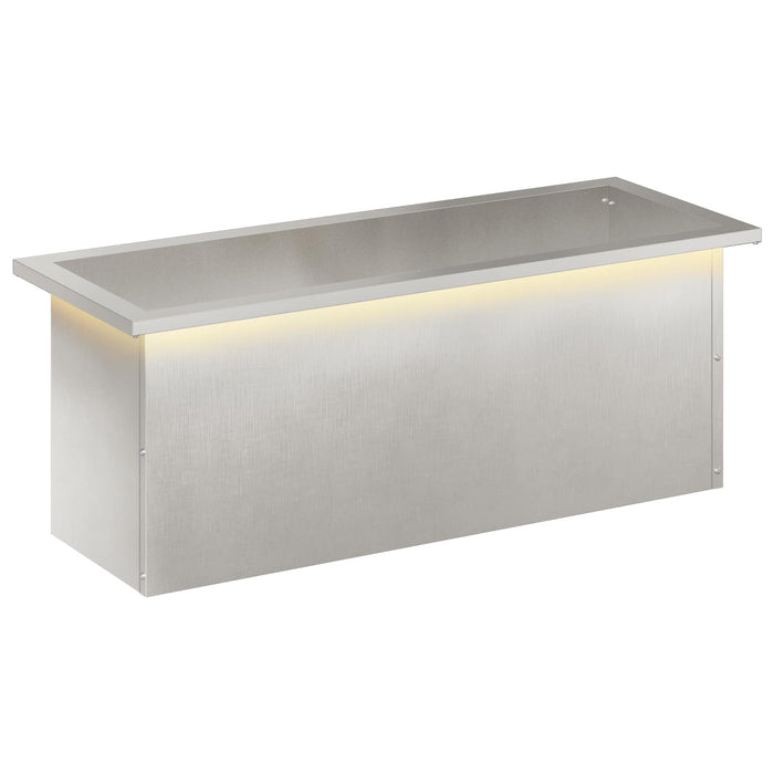 Jardinieră de grădină cu LED Argintiu 30 x 80 x 30 cm WALTI