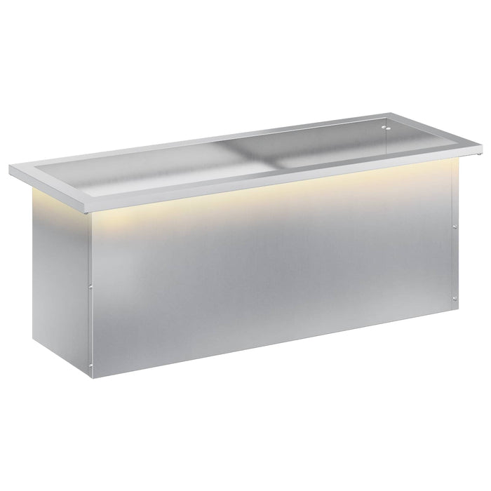 Jardinieră de grădină cu LED Argintiu 30 x 80 x 30 cm WALTI