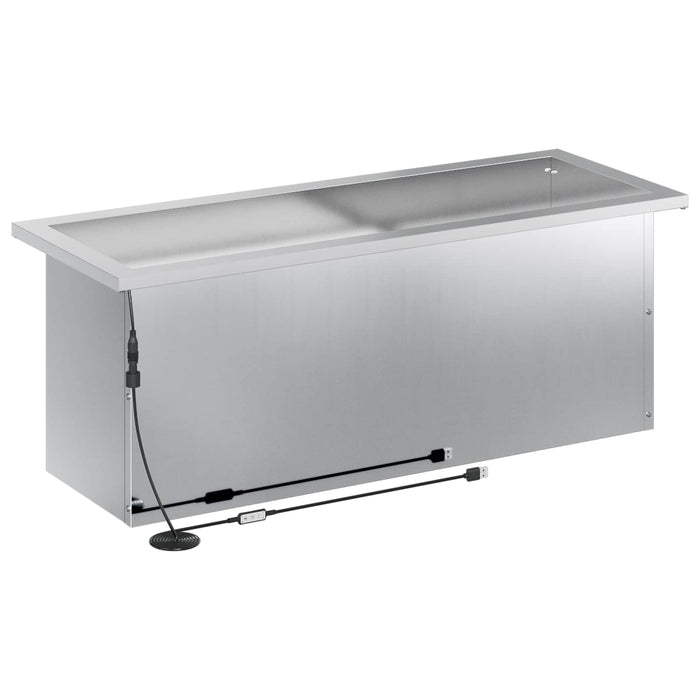 Jardinieră de grădină cu LED Argintiu 30 x 80 x 30 cm WALTI