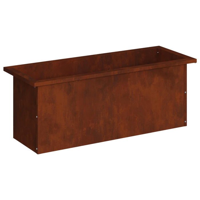 Jardinieră de grădină cu LED Ruginit 30 x 80 x 30 cm WALTI