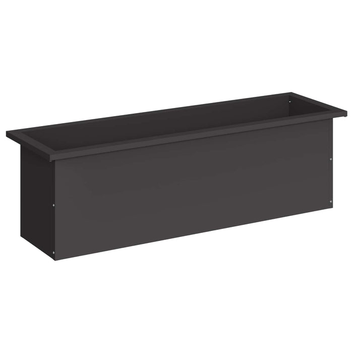 Jardinieră de grădină cu LED Negru 30 x 100 x 30 cm Oțel WALTI