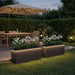 Jardinieră de grădină cu LED 2 buc. Negru 30 x 100 x 30 cm Oțel - WALTI WALTI