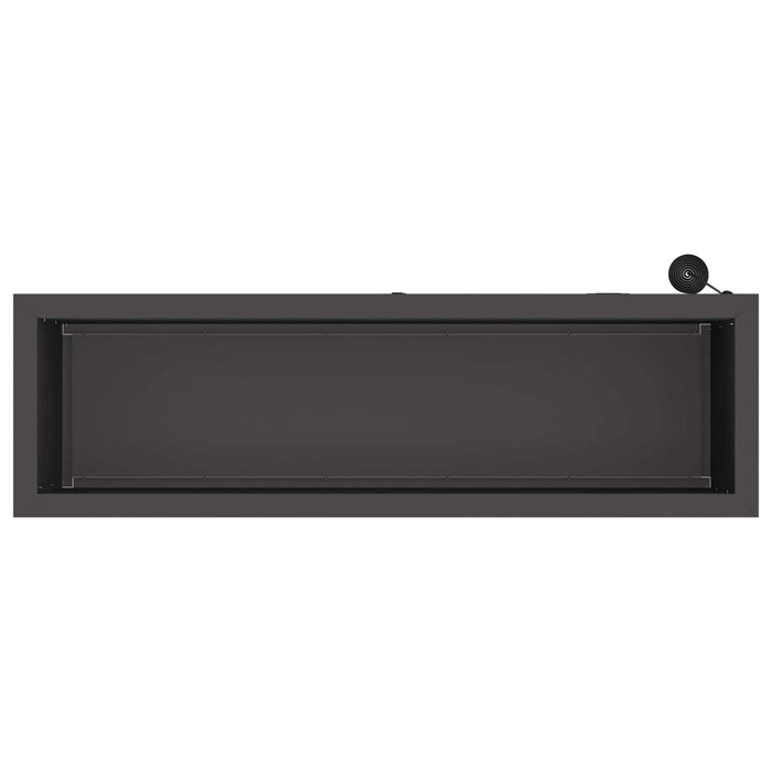 Jardinieră de grădină cu LED 2 buc. Negru 30 x 100 x 30 cm Oțel WALTI
