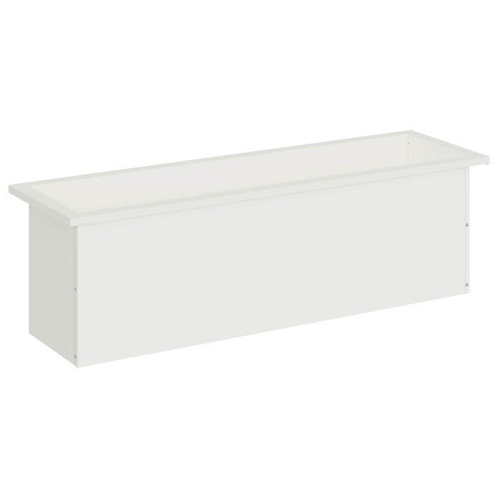 Jardinieră de grădină cu LED Alb 30 x 100 x 30 cm Oțel WALTI
