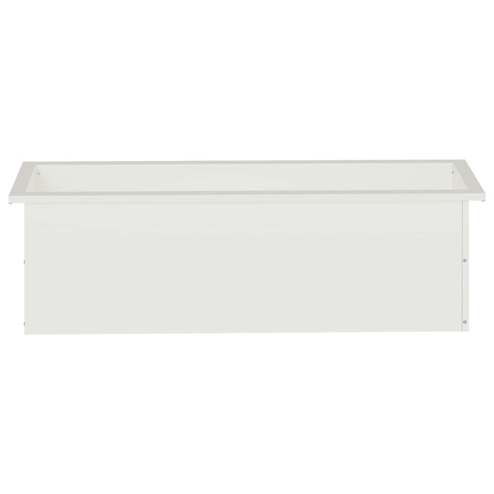 Jardinieră de grădină cu LED Alb 30 x 100 x 30 cm Oțel WALTI