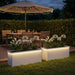 Jardinieră de grădină cu LED 2 buc. Alb 30 x 100 x 30 cm Oțel - WALTI WALTI