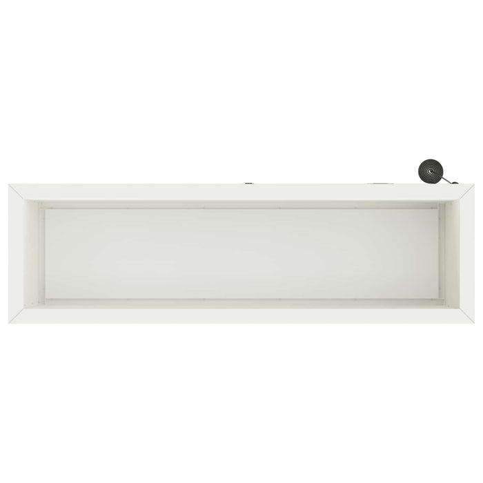 Jardinieră de grădină cu LED 2 buc. Alb 30 x 100 x 30 cm Oțel WALTI