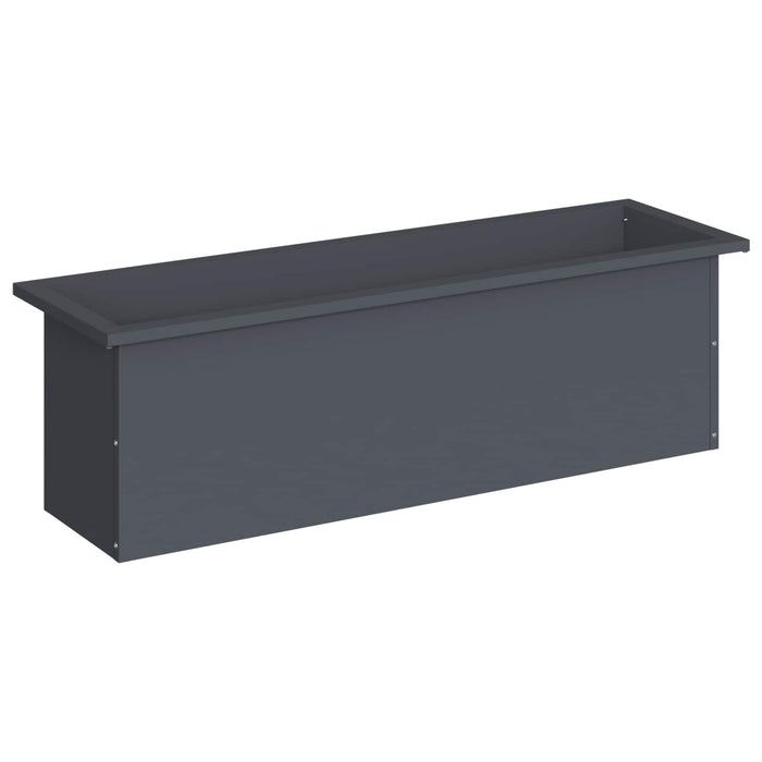 Jardinieră de grădină cu LED Antracit 30 x 100 x 30 cm Oțel WALTI