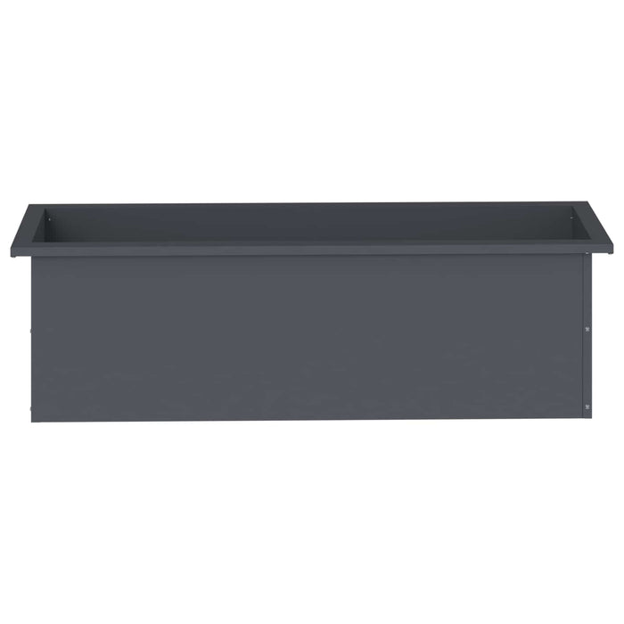 Jardinieră de grădină cu LED Antracit 30 x 100 x 30 cm Oțel WALTI