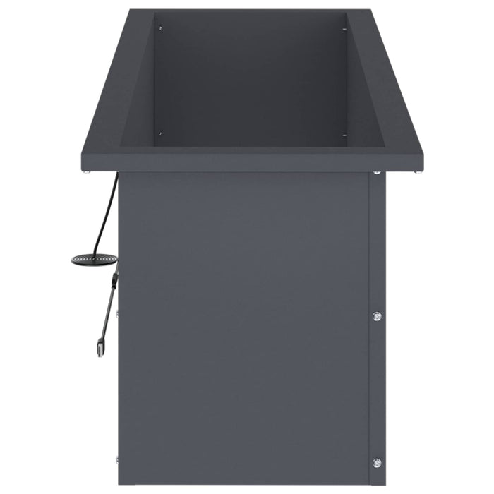 Jardinieră de grădină cu LED 2 buc. Antracit 30 x 100 x 30 cm WALTI