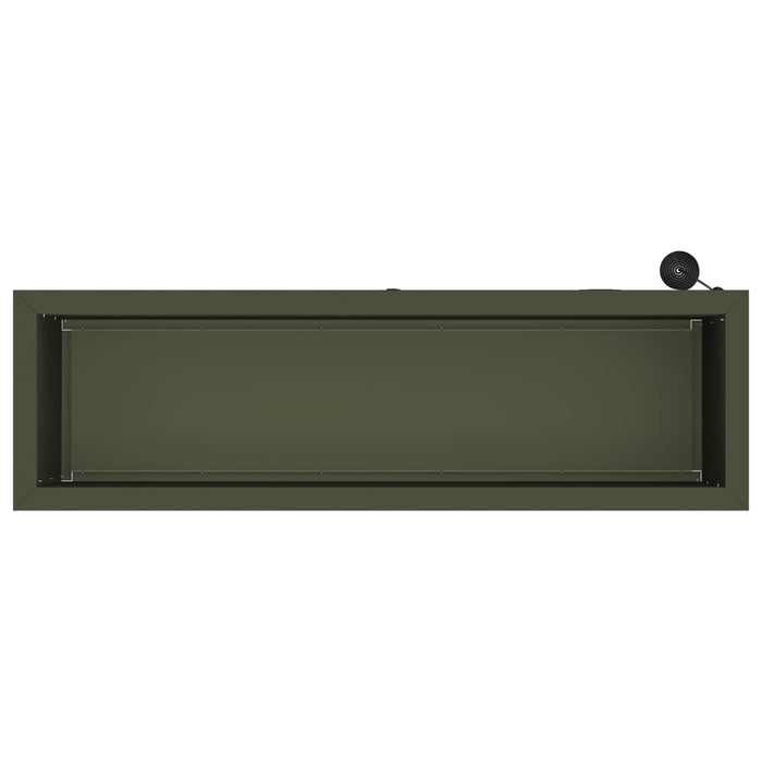 Jardinieră de grădină cu LED Verde măsliniu 30 x 100 x 30 cm WALTI