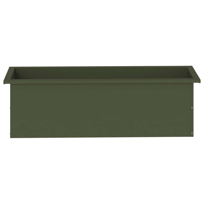 Jardinieră de grădină cu LED 2 buc. Verde măsliniu WALTI