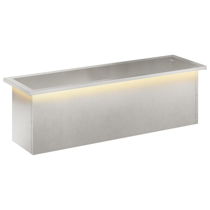 Jardinieră de grădină cu LED Argintiu 30 x 100 x 30 cm WALTI