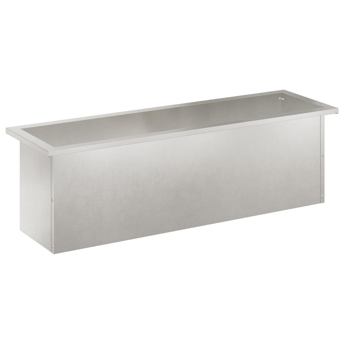 Jardinieră de grădină cu LED Argintiu 30 x 100 x 30 cm WALTI