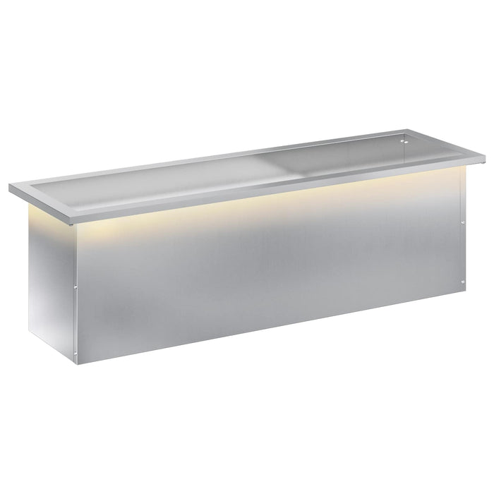 Jardinieră de grădină cu LED Argintiu 30 x 100 x 30 cm WALTI
