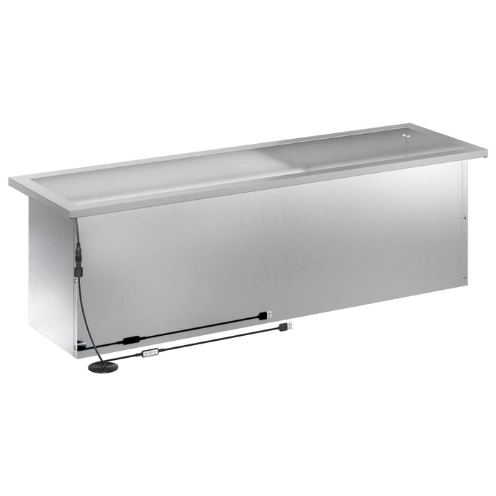Jardinieră de grădină cu LED Argintiu 30 x 100 x 30 cm WALTI