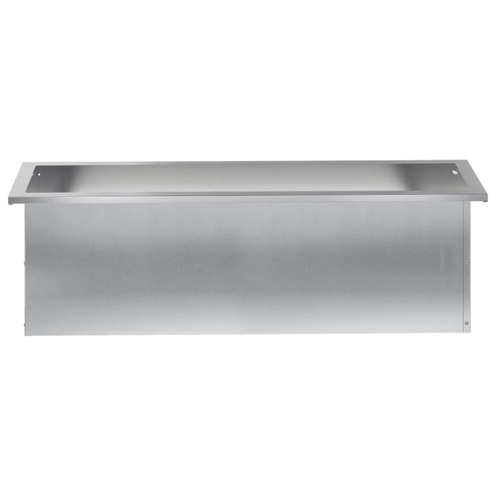 Jardinieră de grădină cu LED Argintiu 30 x 100 x 30 cm WALTI
