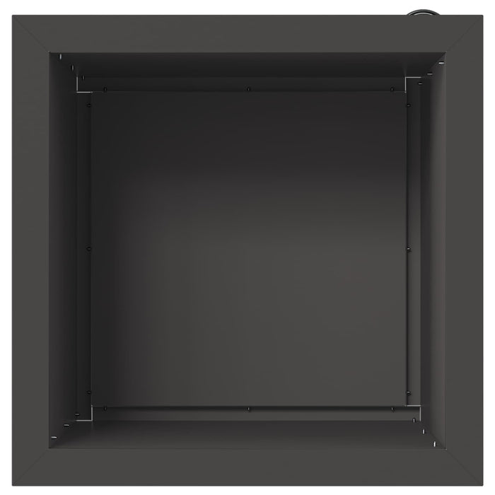 Jardinieră de grădină cu LED Negru 40 x 40 x 40 cm Oțel WALTI