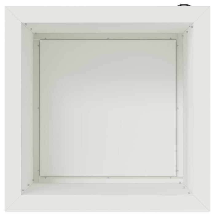 Jardinieră de grădină cu LED 2 buc. Alb 40 x 40 x 40 cm Oțel WALTI