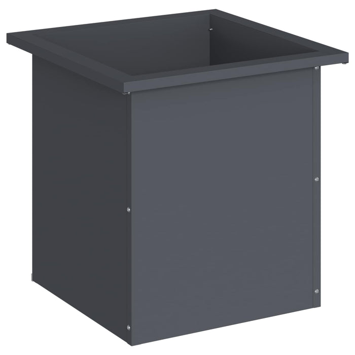 Jardinieră de grădină cu LED Antracit 40 x 40 x 40 cm Oțel WALTI