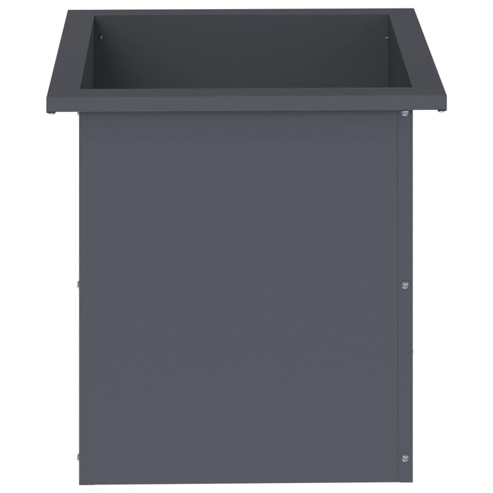 Jardinieră de grădină cu LED Antracit 40 x 40 x 40 cm Oțel WALTI