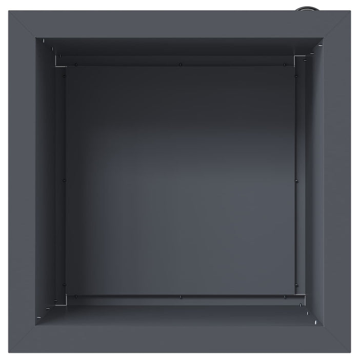 Jardinieră de grădină cu LED Antracit 40 x 40 x 40 cm Oțel WALTI