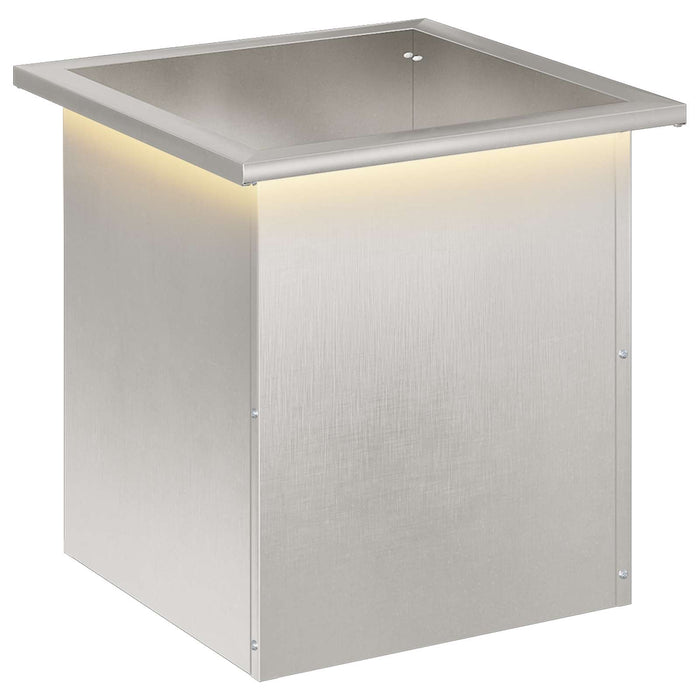 Jardinieră de grădină cu LED Argintiu 40 x 40 x 40 cm WALTI