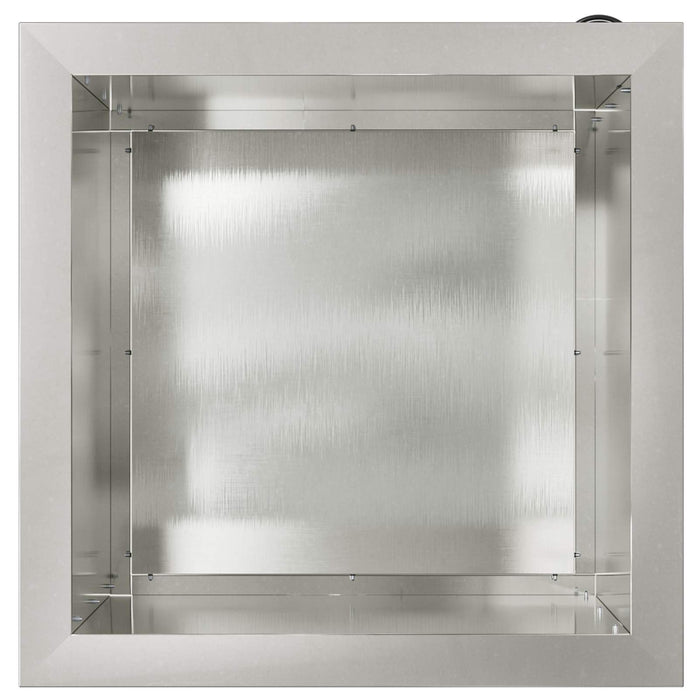 Jardinieră de grădină cu LED Argintiu 40 x 40 x 40 cm WALTI