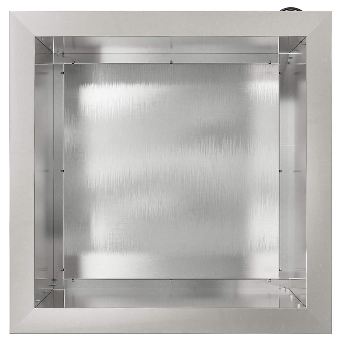 Jardinieră de grădină cu LED 2 buc. Argintiu 40 x 40 x 40 cm - WALTI WALTI
