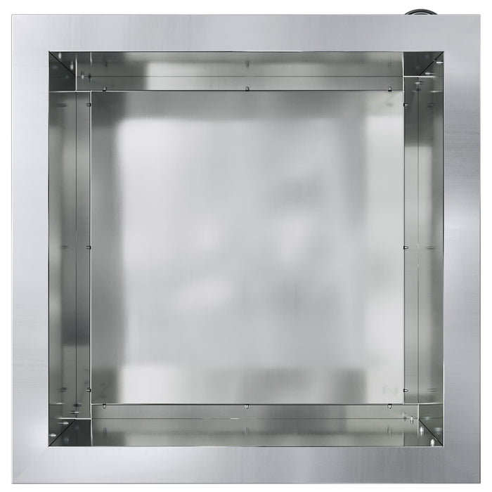 Jardinieră de grădină cu LED Argintiu 40 x 40 x 40 cm WALTI