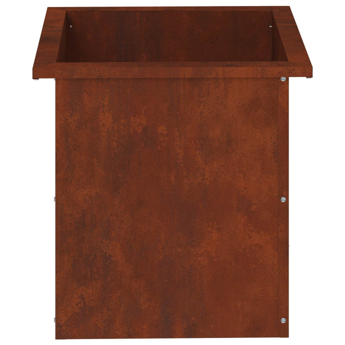 Jardinieră de grădină cu LED Ruginit 40 x 40 x 40 cm WALTI