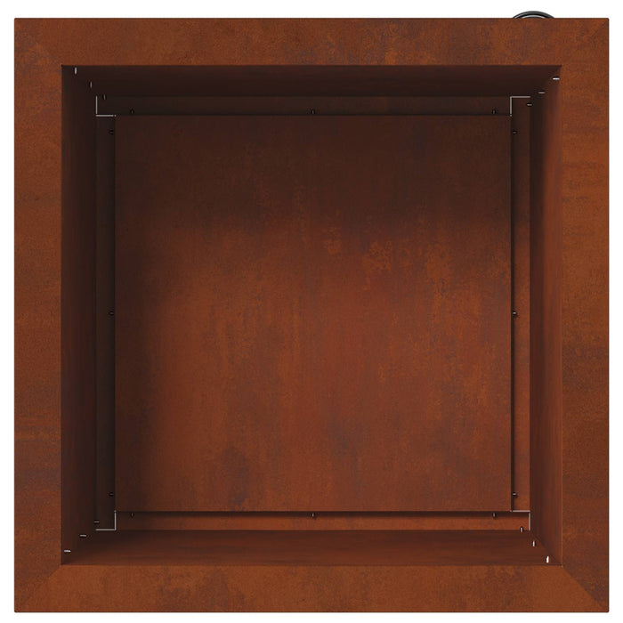 Jardinieră de grădină cu LED Ruginit 40 x 40 x 40 cm WALTI