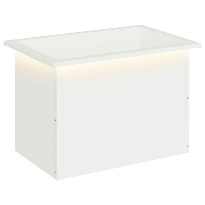 Jardinieră de grădină cu LED Alb 40 x 60 x 40 cm Oțel WALTI