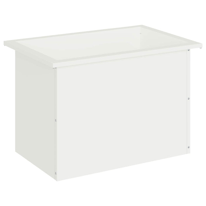 Jardinieră de grădină cu LED Alb 40 x 60 x 40 cm Oțel WALTI