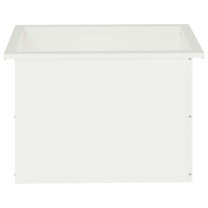 Jardinieră de grădină cu LED Alb 40 x 60 x 40 cm Oțel WALTI