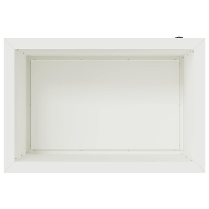 Jardinieră de grădină cu LED Alb 40 x 60 x 40 cm Oțel WALTI