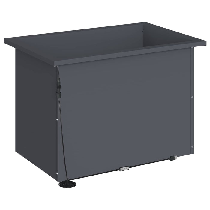 Jardinieră de grădină cu LED Antracit 40 x 60 x 40 cm Oțel WALTI