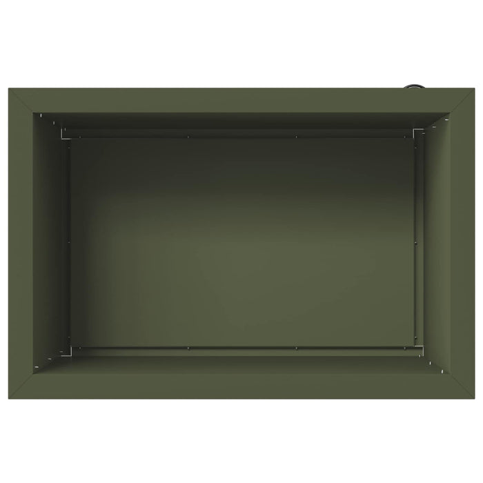 Jardinieră de grădină cu LED Verde măsliniu 40 x 60 x 40 cm WALTI